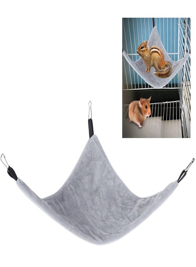 Hffheer Small Animal Hammock Hanging Bed Sleeper Pet Nap Cage Accessories for Parrot Sugar Glider Hamster Ferret Squirrel Guinea Pig (Gray) - Image 1